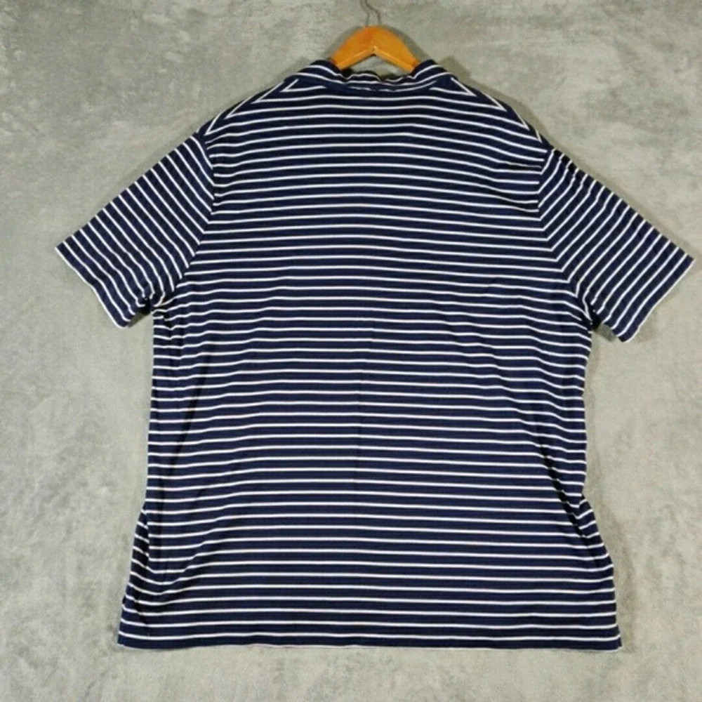 Polo Ralph Lauren Mens‎ XXL Blue White Striped White Pony Preppy Classic Casual
